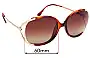 Sunglass Fix Lentes de Repuesto para Fendi FS 5174 - 60mm Wide 