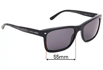 Giorgio Armani AR 8028 Replacement Lenses 55mm wide 
