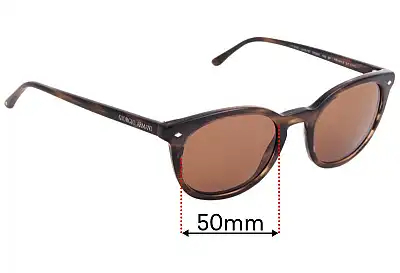 Giorgio Armani AR 8060 Replacement Lenses 50mm wide 