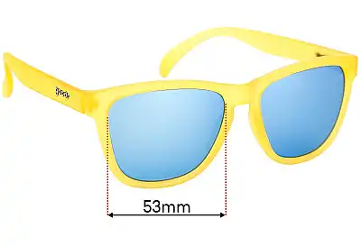 Goodr Swedish Meatball Hangover Replacement Lenses 53mm wide 