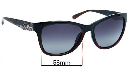 Sunglass Fix Replacement Lenses for Guess GU7192 - 58mm Wide Sunglass Fix Replacement Lenses for Guess GU7192 - 58mm Wide