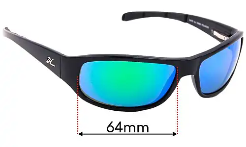 Sunglass Fix Replacement Lenses for Hobie Napa - 64mm Wide 