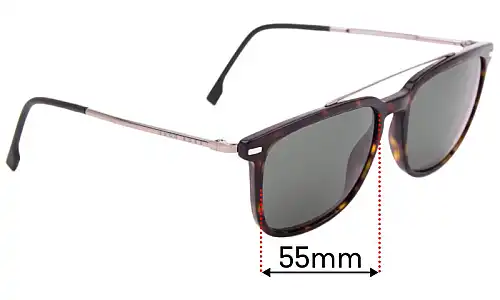 Sunglass Fix Replacement Lenses for Hugo Boss 0930/S - 55mm Wide Sunglass Fix Replacement Lenses for Hugo Boss 0930/S - 55mm Wide