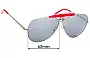 Sunglass Fix Replacement Lenses for Iceberg IC51106 - 62mm Wide 