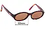 Sunglass Fix Replacement Lenses for Jonathan Sceats Moon Model 454 - 53mm Wide 