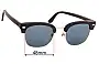 Sunglass Fix Replacement Lenses for Kate Wood Ibiza - 48mm Wide 