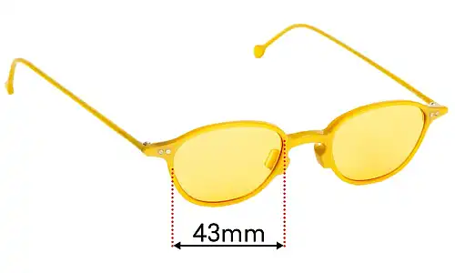 Sunglass Fix Replacement Lenses for L.A.Eyeworks Lenny - 43mm Wide 