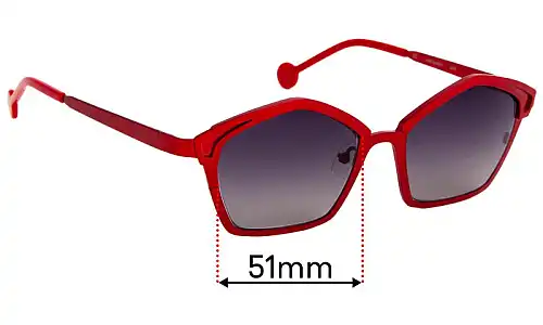 Sunglass Fix Replacement Lenses for L.A.Eyeworks Fado - 51mm Wide 