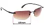 Sunglass Fix Replacement Lenses for Mako Feather Flex XL 9571 - 64mm Wide 