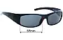 Sunglass Fix Verres de Remplacement pour Mako Wave - 59mm Wide 
