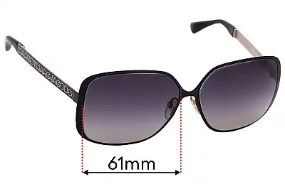 Marc by Marc Jacobs MMJ 125/S Replacement Lenses 61mm wide 