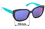 Sunglass Fix Lentes de Repuesto para Marc by Marc Jacobs MMJ 355/S - 55mm Wide 