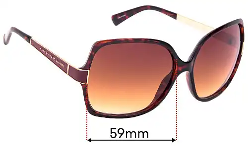 Sunglass Fix Replacement Lenses for Marc by Marc Jacobs MMJ 122/S - 59mm Wide Marc by Marc Jacobs MMJ 122/S Replacement Lenses 59mm wide