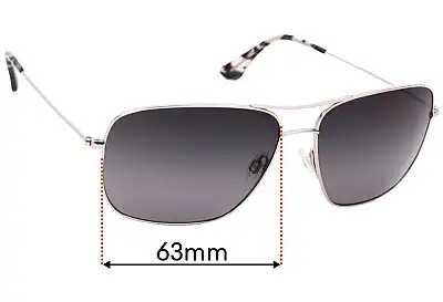 Maui Jim MJ774 Cook Pines Verres de Remplacement 63mm wide 