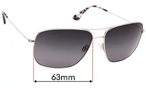 Maui Jim MJ774 Cook Pines Replacement Lenses 63mm wide 