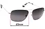 Sunglass Fix Replacement Lenses for Maui Jim MJ774 Cook Pines - 63mm Wide 