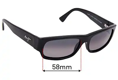 Maui Jim MJ250 Lava Flow Verres de Remplacement 58mm wide 