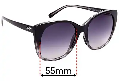 Maui Jim MJ794 Mele Verres de Remplacement 55mm wide 