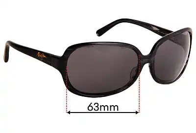Maui Jim MJ225 Rainbow Falls Verres de Remplacement 63mm wide 