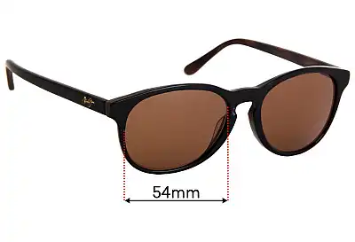 Maui Jim MJ238 Pau Hana Verres de Remplacement 54mm wide 