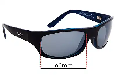 Maui Jim MJ261 Surf Rider Verres de Remplacement 63mm wide 