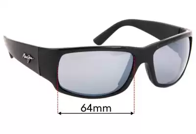 Maui Jim MJ266 World Cup Replacement Lenses 64mm wide 