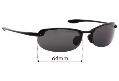 Maui Jim MJ405 Makaha Replacement Lenses 64mm wide 