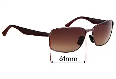 Maui Jim MJ709 Backswing Verres de Remplacement 61mm wide 
