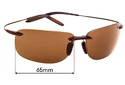 Maui Jim MJ508 Olowalu Verres de Remplacement 65mm wide 