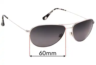 Maui Jim MJ772 Sea House Verres de Remplacement 60mm wide 
