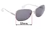 Sunglass Fix Lentes de Repuesto para Michael Kors MKS122 - 57mm Wide 