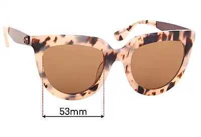Mimco Perplex Replacement Lenses 53mm wide 