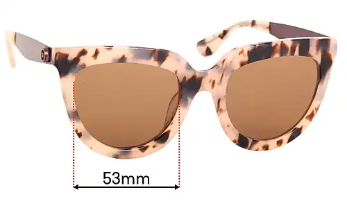 Sunglass Fix Replacement Lenses for Mimco Perplex - 53mm Wide Sunglass Fix Replacement Lenses for Mimco Perplex - 53mm Wide