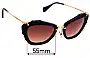 Sunglass Fix Replacement Lenses for Miu Miu SMU04Q - 55mm Wide 