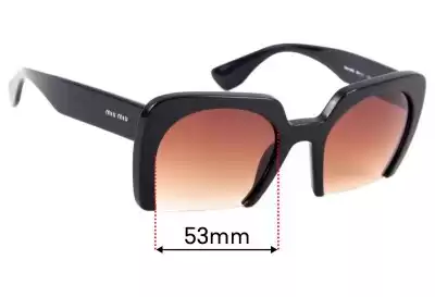 Miu Miu SMU06Q Lentes de Repuesto 53mm wide 