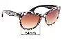 Sunglass Fix Lentes de Repuesto para Miu Miu SMU10P - 54mm Wide 