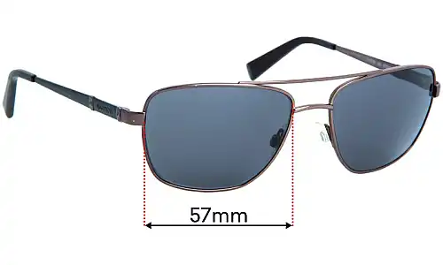 Nautica N5117S Replacement Lenses 57mm Sunglass Fix Replacement Lenses for Nautica N5117S - 57mm wide