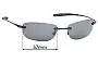 Sunglass Fix Replacement Lenses for Nike EV0114 FlyWheel - 57mm Wide 
