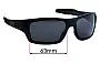 Sunglass Fix Replacement Lenses for Oakley Turbine OO9263 - 63mm Wide 