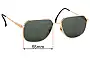 Sunglass Fix Replacement Lenses for Pole Optik MOD 9436 - 55mm Wide 
