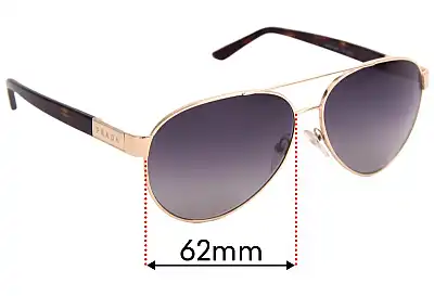 Prada RAM4035AA Ersatzgläser 62mm wide 