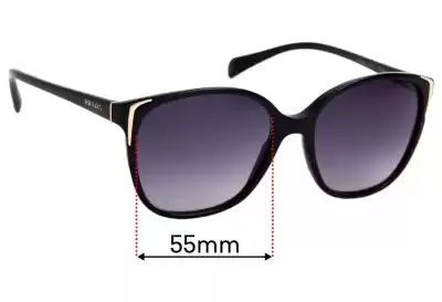 Prada SPR01O *Measure Original* Replacement Lenses 55mm wide 