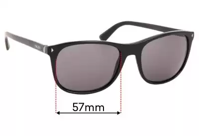 Prada SPR01R & PR01RS Replacement Lenses 57mm wide 