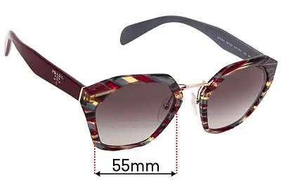 Prada SPR04T & PR04TS Ersatzgläser 55mm wide 