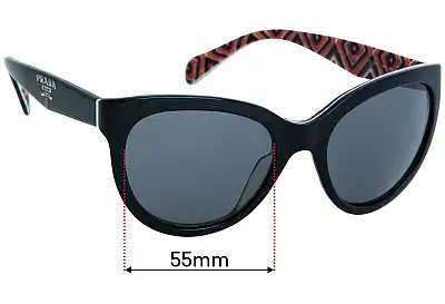 Prada SPR05P Ersatzgläser 55mm wide 