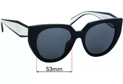 Prada SPR14W-F Replacement Lenses 53mm wide 