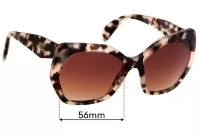 Prada SPR16R Replacement Lenses 56mm wide 