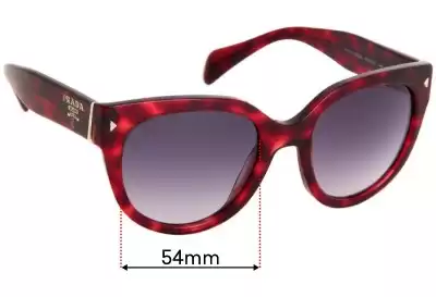 Prada SPR17O Replacement Lenses 54mm wide 
