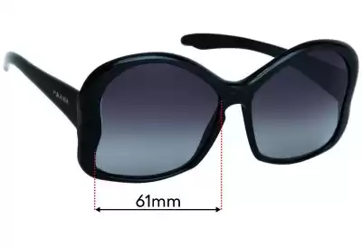 Prada SPR18I & PR18IS Replacement Lenses 61mm wide 
