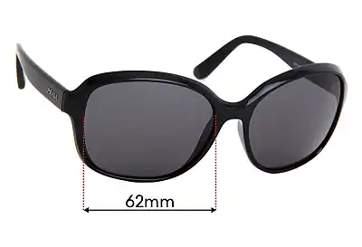 Prada SPR18Q Ersatzgläser 62mm wide 